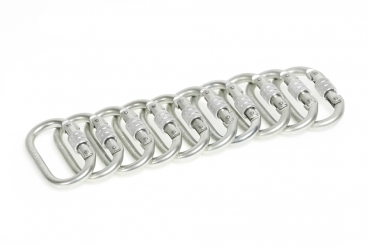 Preview: Set of 10 steel screw carabiners Preview: Set of 10 steel screw carabiners