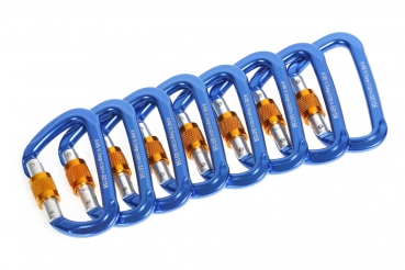 Preview: Set of 5 aluminium screw carabiner Preview: Set of 5 aluminium screw carabiner