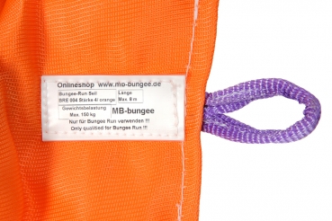 XL Elastic rope for Bungee-Rung 3,3m orange (up to 150kg)