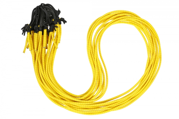 10 Stück Elastiks 5 kg (8mm) fertig konfektioniert 2,35m (Gelb) XXL